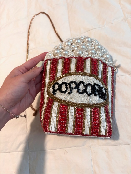 Marshalls Handbags - Beaded Popcorn Crossbody Bag Pearl Sequin Movie Night Purse